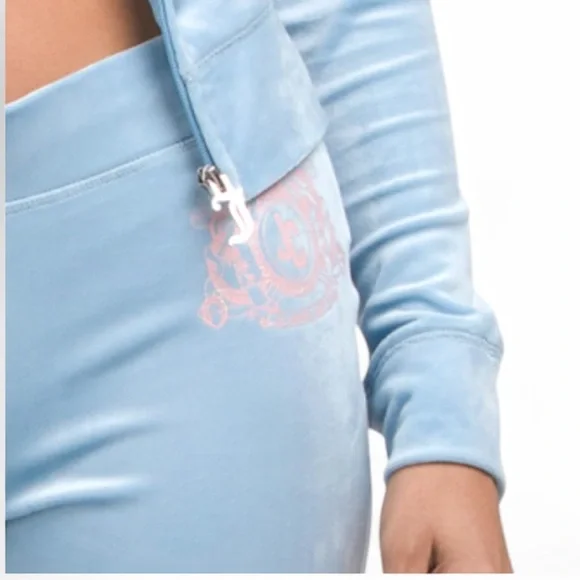 NWT Iconic Juicy Couture “Bling” Velour Tracksuit Pant and Matching Jacket - Picture 2 of 8